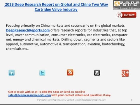 2013 Global and China Two Way Cartridge Valve Industry - Latest Report