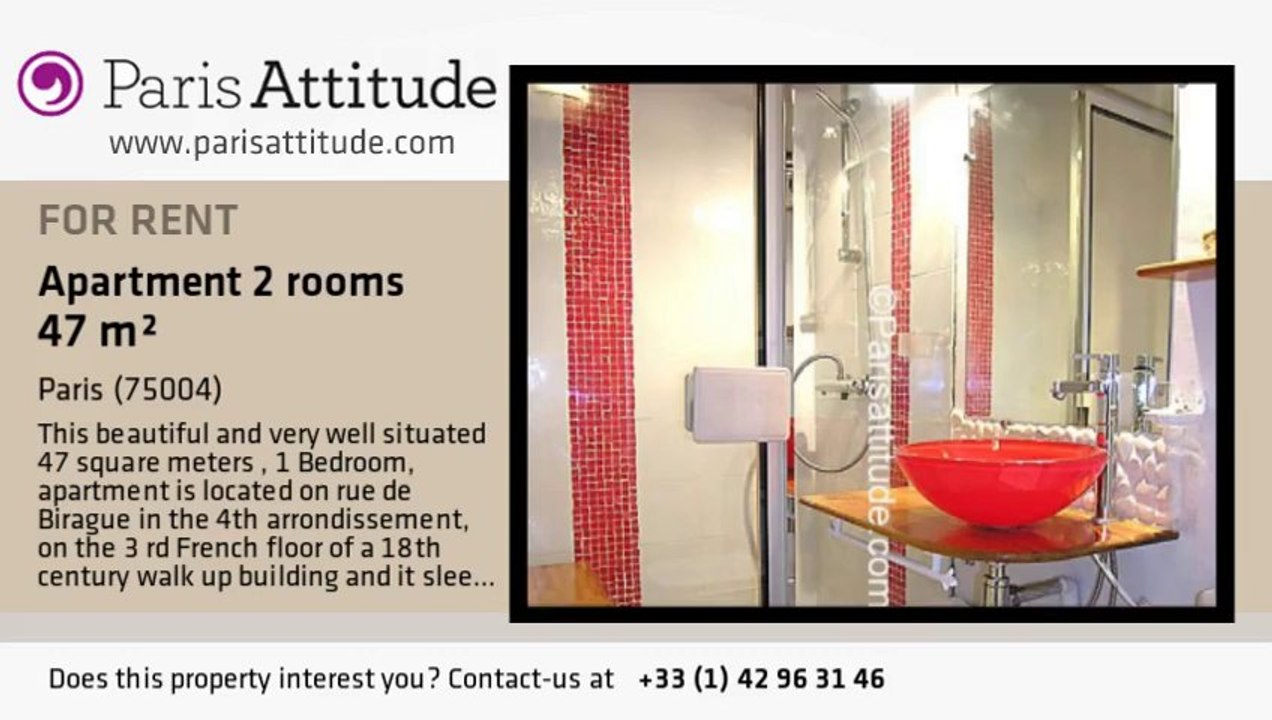 1 Bedroom Apartment for rent - Place des Vosges, Paris - Ref. 6300