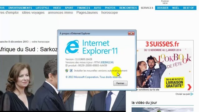 Desinstaller la version 11 de Internet Explorer sous Windows 7