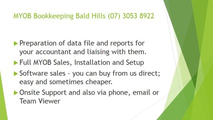 MYOB Bookkeeping Bald Hills (07) 3053 8922