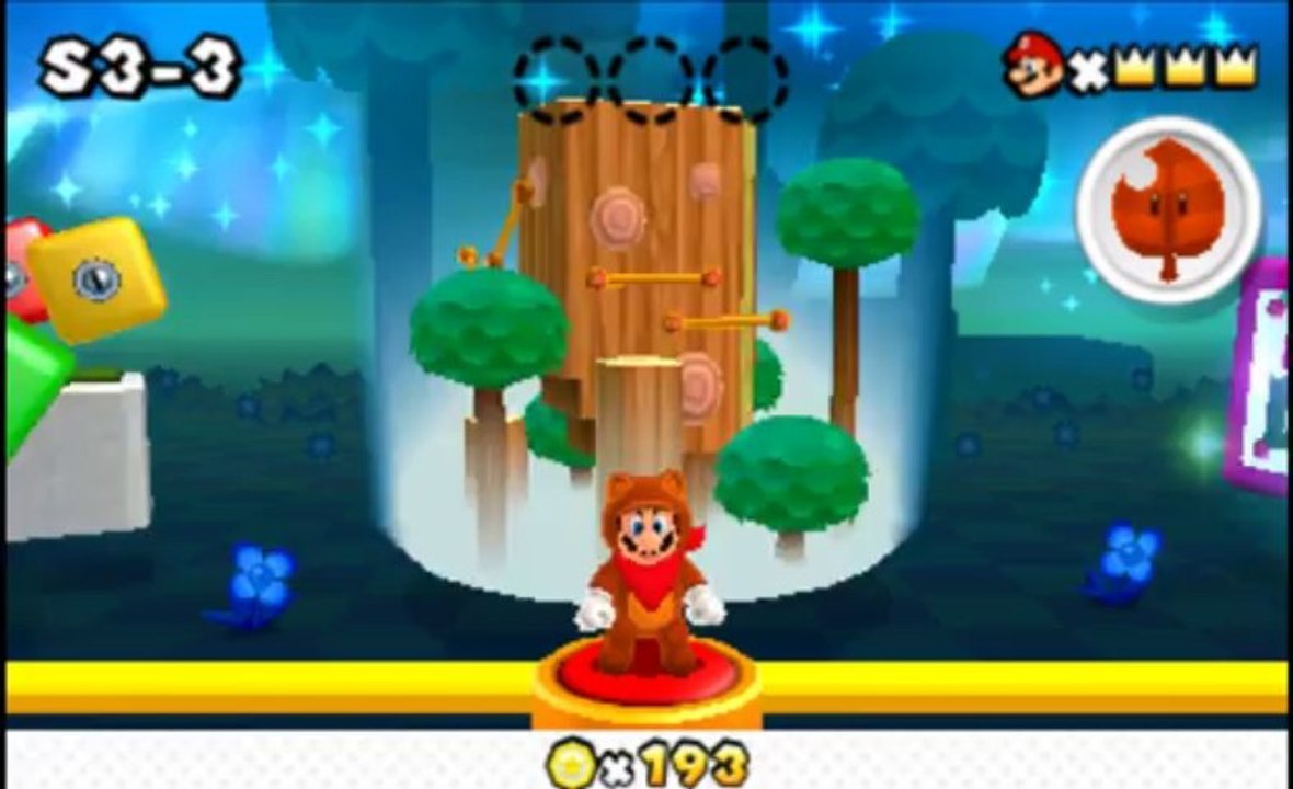 Super Mario 3D Land Walkthrough (3DS HD 1080p) Special World 3-2 All Star Coins 100%