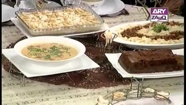 Zauq Zindagi with Sara Riaz and Dr. Khurram Musheer, Rich Fruit Cake, Tom Yum soup, Spaghetti Italiano & Banana Cream Pie, 10-12-13