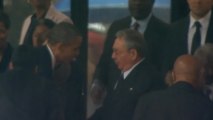 Obama, Raul Castro shake hands