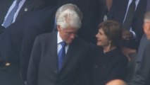 Presidents Bush, Clinton attend Mandela memorial