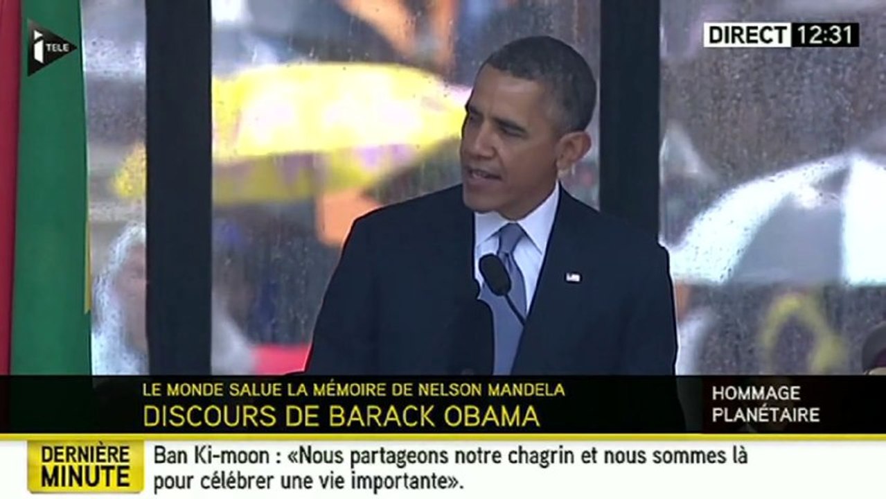 Discours de Barack Obama en hommage à Nelson Mandela