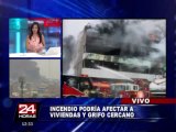 Incendio en almacén de llantas: afirman que edificio podría colapsar (2/5)
