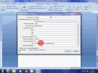 Tutoriel pour réaliser une bibliographie avec les outils de Word
