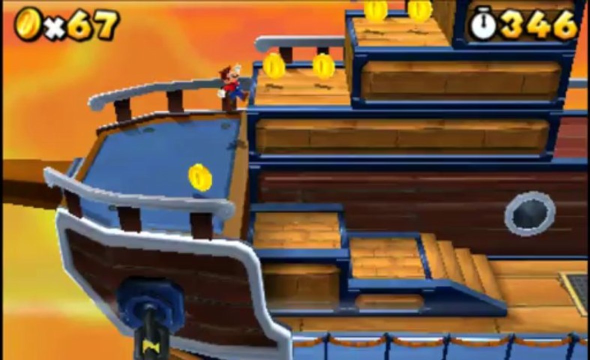 Super Mario 3D Land Walkthrough (3DS HD 1080p) World 4 AirShip All Star Coins 100%