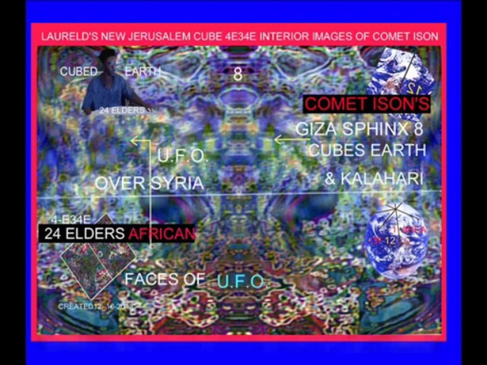 COMET ISONS' CUBE DATA OF ZIMBABWE'S  STONE CALENDAR OF  ADAM 12- GLOBED  FACE IMAGE