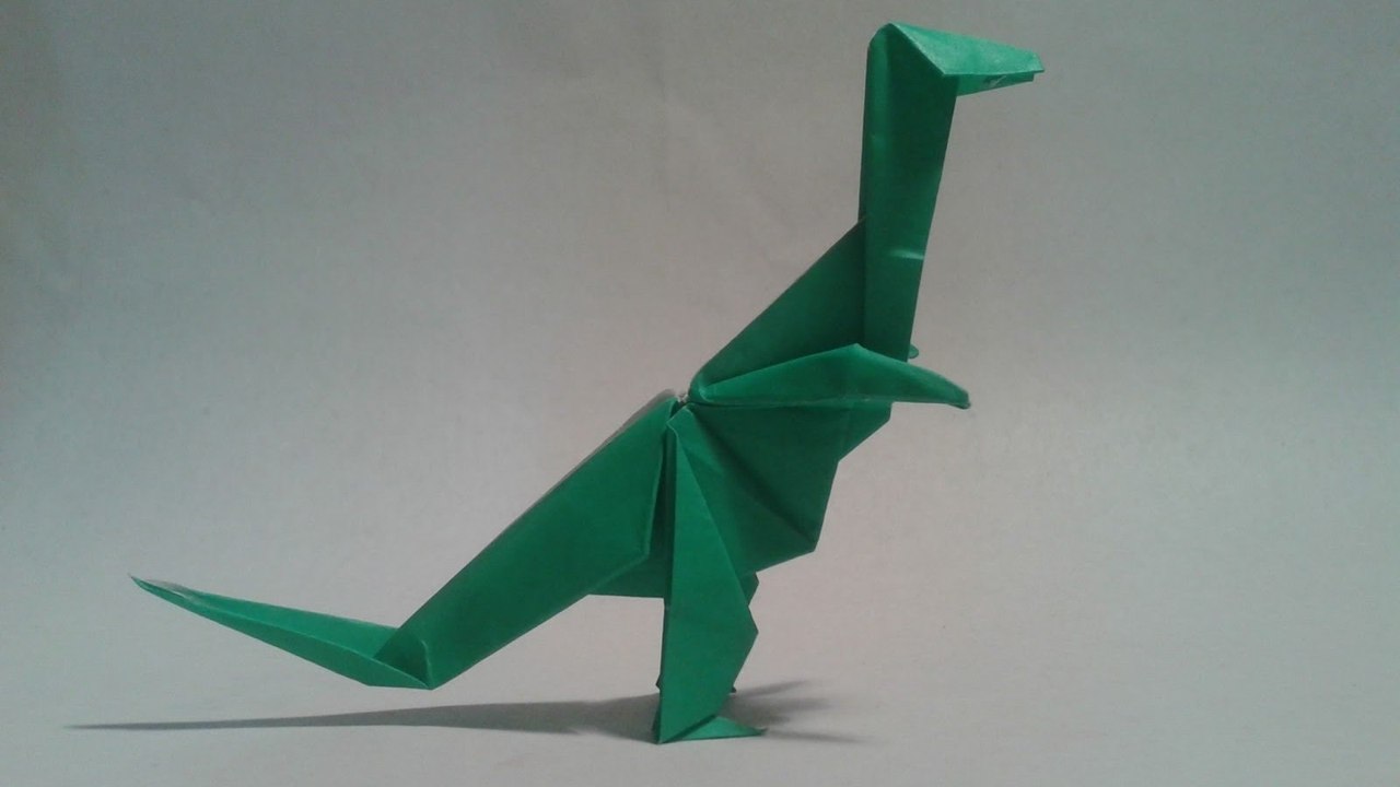 Como hacer un dinosaurio de papel (T-REX)