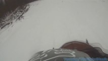 Big SnowMobile Crash! Dude Flips Up!