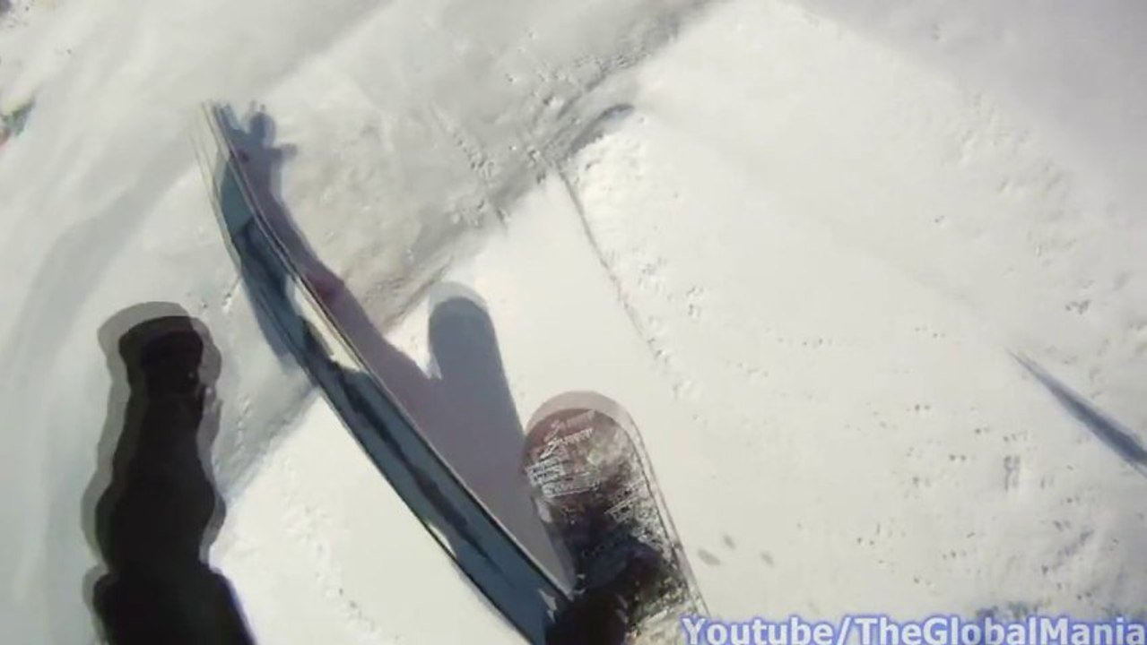 GoPro Snowboard Crash