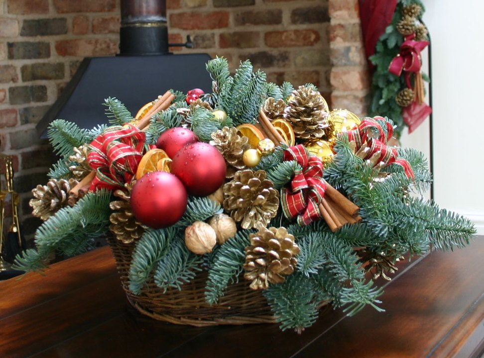 Christmas Flower Decorations - London, UK