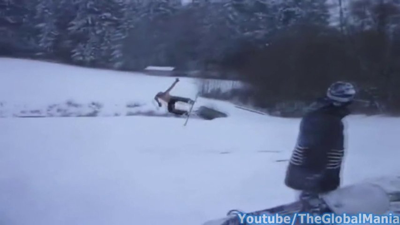 The Big Snowboard Jump Fail