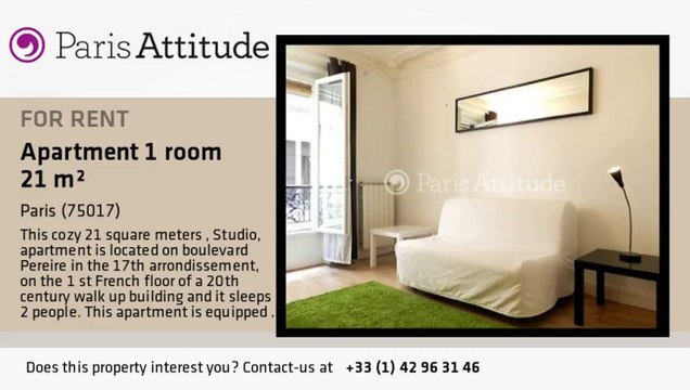 Studio Apartment for rent - Porte Maillot/Palais des Congrès, Paris - Ref. 8520