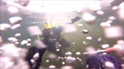 Plongée sous glace lac de Bessans