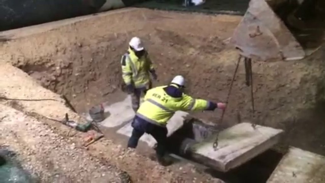 Fontaine-d'Ouche : les travaux pour réparer la canalisation en vidéo