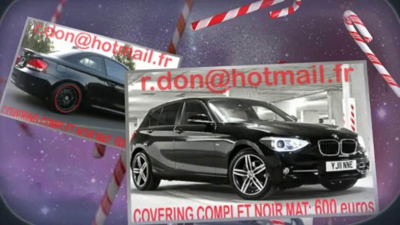 BMW Serie 1 noir mat, BMW Serie 1 noir mat, BMW noir mat, BMW Serie 1 Covering noir mat, BMW Serie 1 peinture noir mat, BMW Serie 1 noir mat