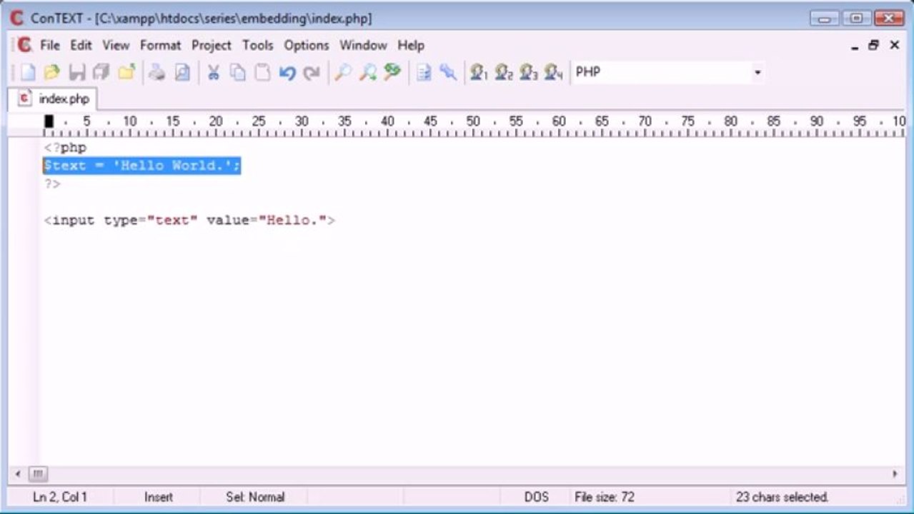12 - Embedding PHP Script Inside HTML on Gegasoft