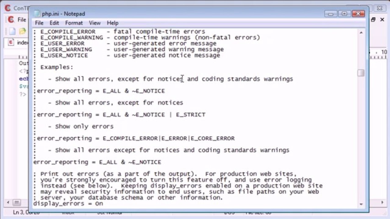 15 - More on Error Reporting PHP on Gegasoft