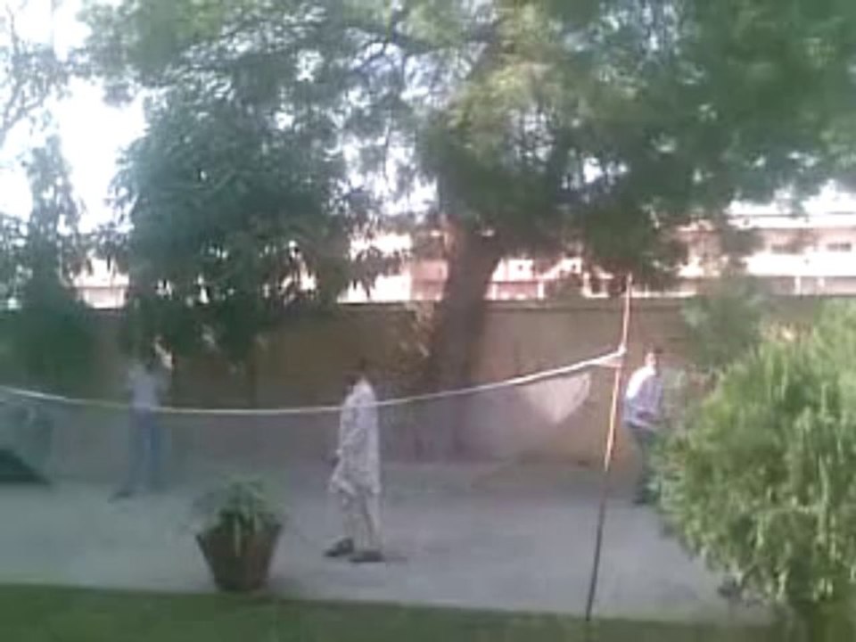 Shiraz mirza playing badminton