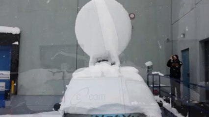 C-COM Satellite Systems iNetVu 1201 Deploying Out of Snow