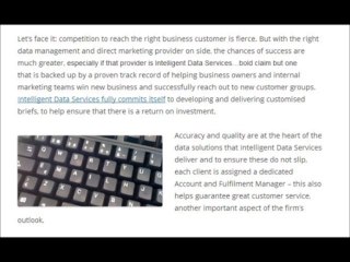 Intelligent Data Services l Select the Right Data Creator