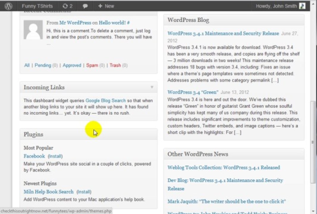 wordpress tutorial 05-How to customize wordpress dashboard-MP4