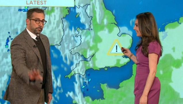 Steve Carell interrupts ITV Daybreak weather update