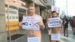 Protestan desnudos contra los recortes sociales