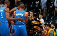 Russell Westbrook et Kevin Durant ont une «conversation» avec des fans à Atlanta