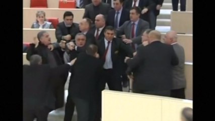 Brawl at Georgian parliament