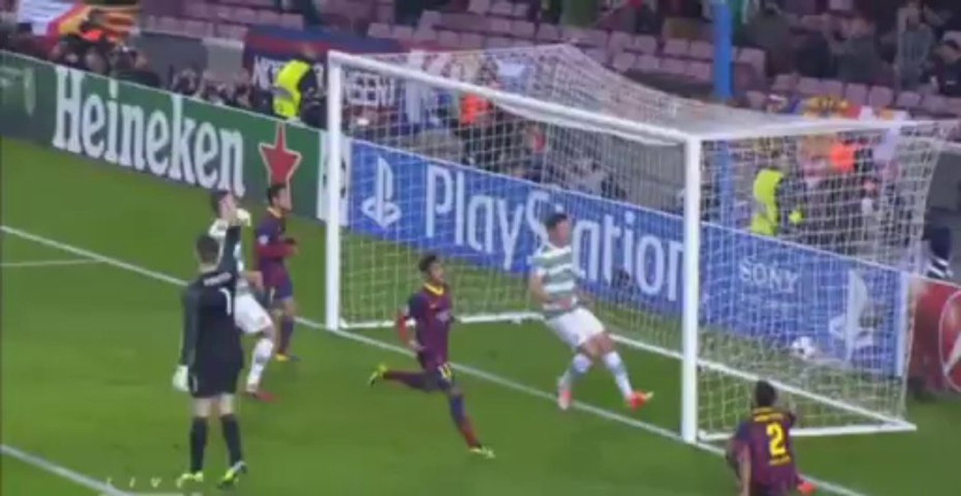 Barcelona 3 - 0 Celtic   45' Neymar   Champions League 11/12/13