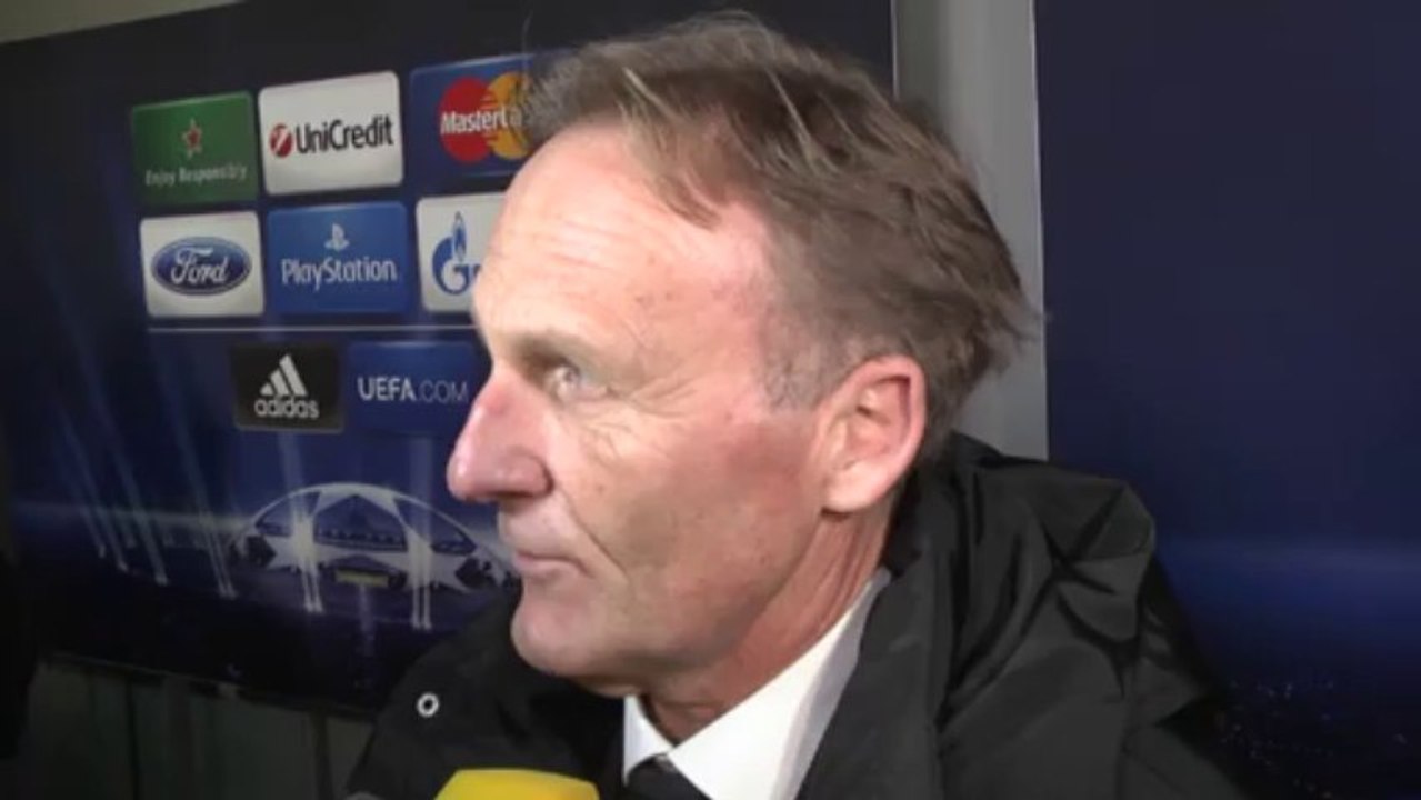 Hans-joachim watzke nach dem 2:1 von borussia dortmund bei olympique marseille