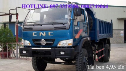 Tải ben dongfeng 4,95 tấn, tải ben 5 tấn, tải ben tự đổ