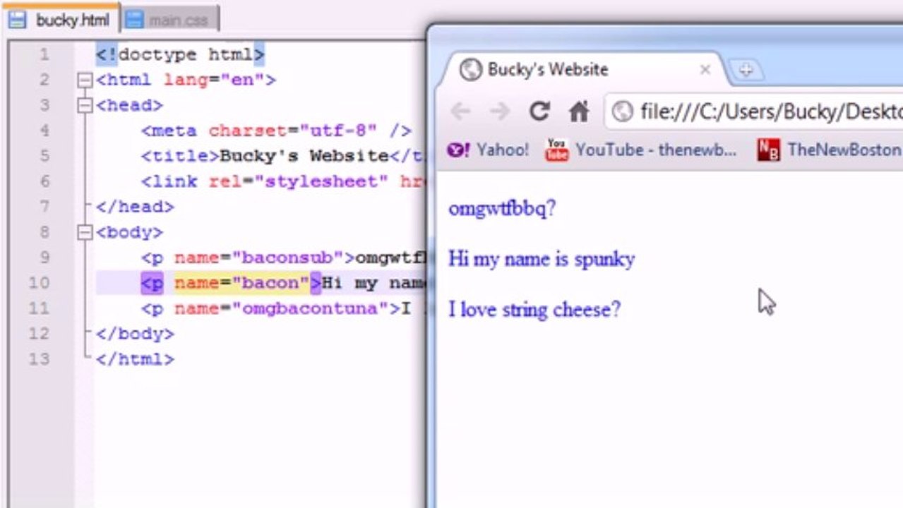 HTML5 Tutorial - 5 - Attribute Selectors By MNRAQ