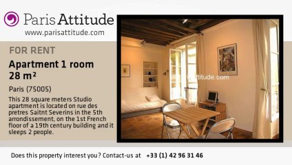 Studio Apartment for rent - Quartier Latin/St Michel, Paris - Ref. 927