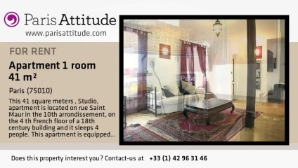 Studio Apartment for rent - Canal St Martin, Paris - Ref. 2326
