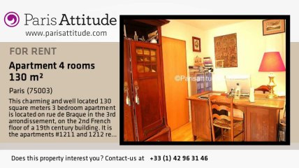 3 Bedroom Apartment for rent - Centre George Pompidou, Paris - Ref. 1213