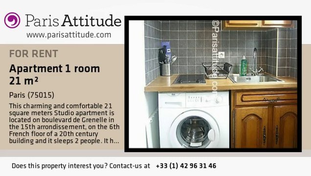 Studio Apartment for rent - Bir Hakeim, Paris - Ref. 3238