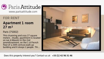 Studio Apartment for rent - Montorgueil, Paris - Ref. 6034