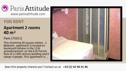 1 Bedroom Apartment for rent - Voltaire, Paris - Ref. 6792