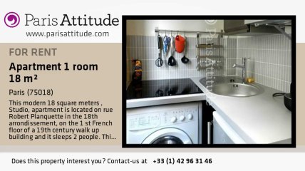 Studio Apartment for rent - Montmartre, Paris - Ref. 8366