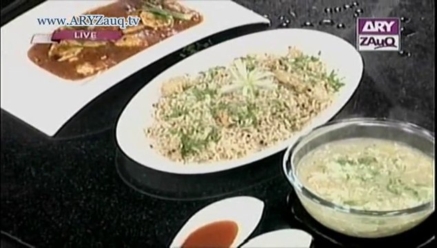 Riwayaton ki Lazzat by Chef Saadat Siddiqi, Vegetable Fried Rice & Chicken Corn Soup, 12-12-13