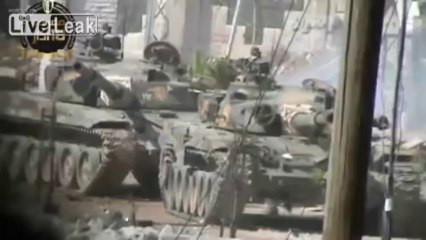 SAA Tank Takes Multiple RPG Hits in Syria
