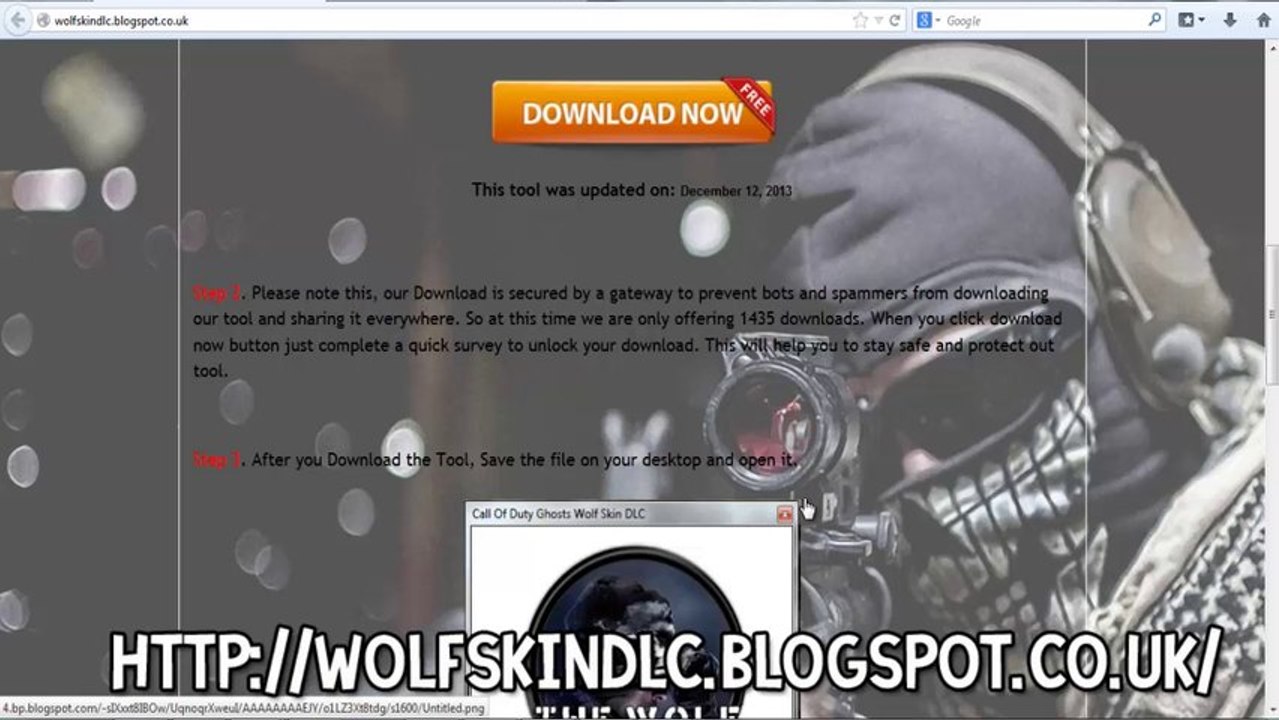 Call Of Duty Ghosts Wolf Skin DLC Code