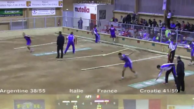 Tir rapide en double, demi-finales, Sport Boules, Mondial U18 Martigues 2013