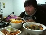 Funny Asian Man Happy Eating ))
