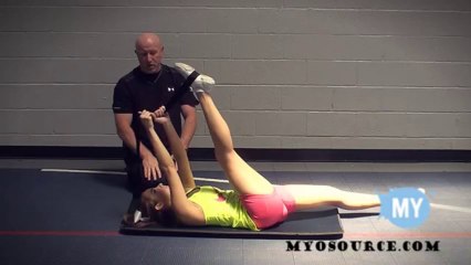 Cheer Stretching exercises with Cheerleading Stunt Strap
