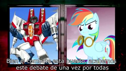 Starscream vs Rainbow Dash Sub Español